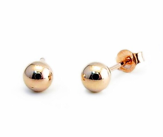 Hollow Light Weight Plain Gold Ball Studs Earrings Dainty Hollow 6mm Flat Ball Studs in Solid 14K Rose Gold with Push Backs High Polished Dainty Earrings Sterlyn Silver 14K Solid Rose /& Yellow Gold Flat Ball Studs 3mm// 4mm// 5mm// 6mm// 7mm
