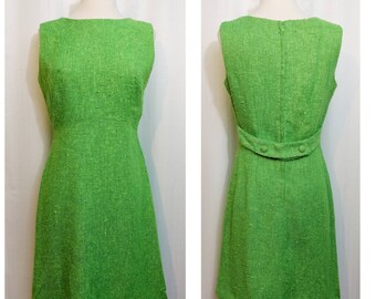 Mod Green 60s Shift Dress