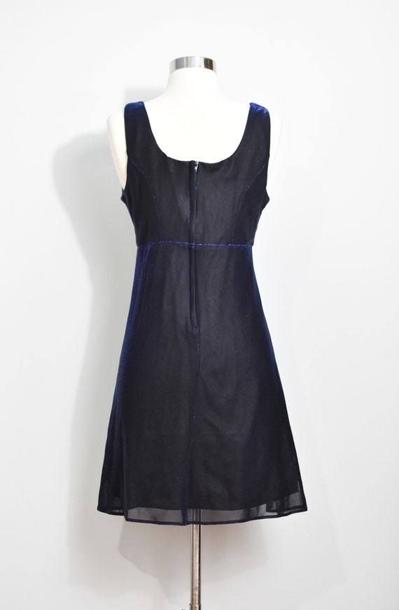 All That Jazz Black/Blue Iridescent Mini Dress - image 4