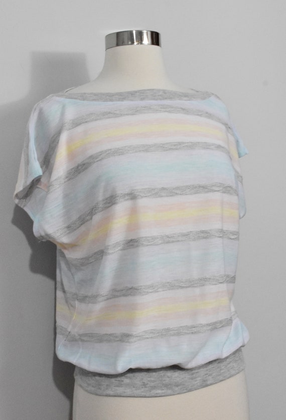 Club USA Pastel Rainbow 80s Top - image 6