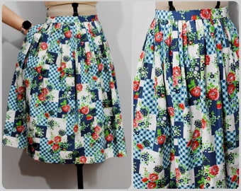 Floral Patchwork jaren 70 Rok