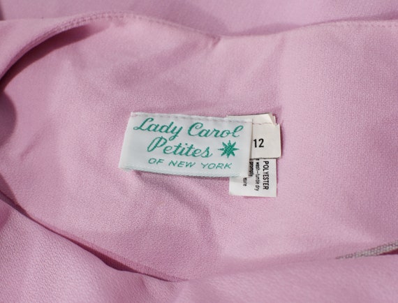 Lady Carol Petites  Pink 70s Dress with Flutter S… - image 7