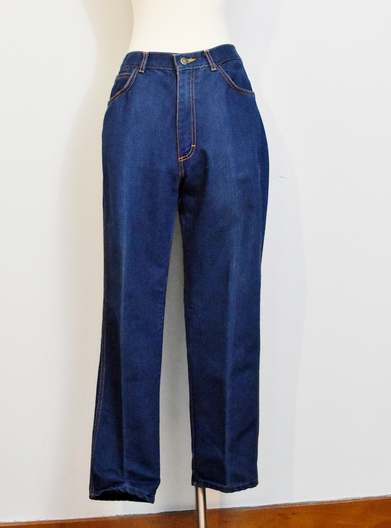 vintage 1980s does 1950s jeans / PS Gitano dark rinse skinny jeans / high waisted XS