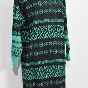 Lauren Steele 80s Green/Black Sweater Dress image 6