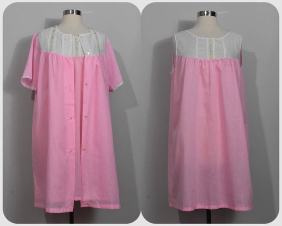 Sears Pink Peignoir Set 60s - image 1