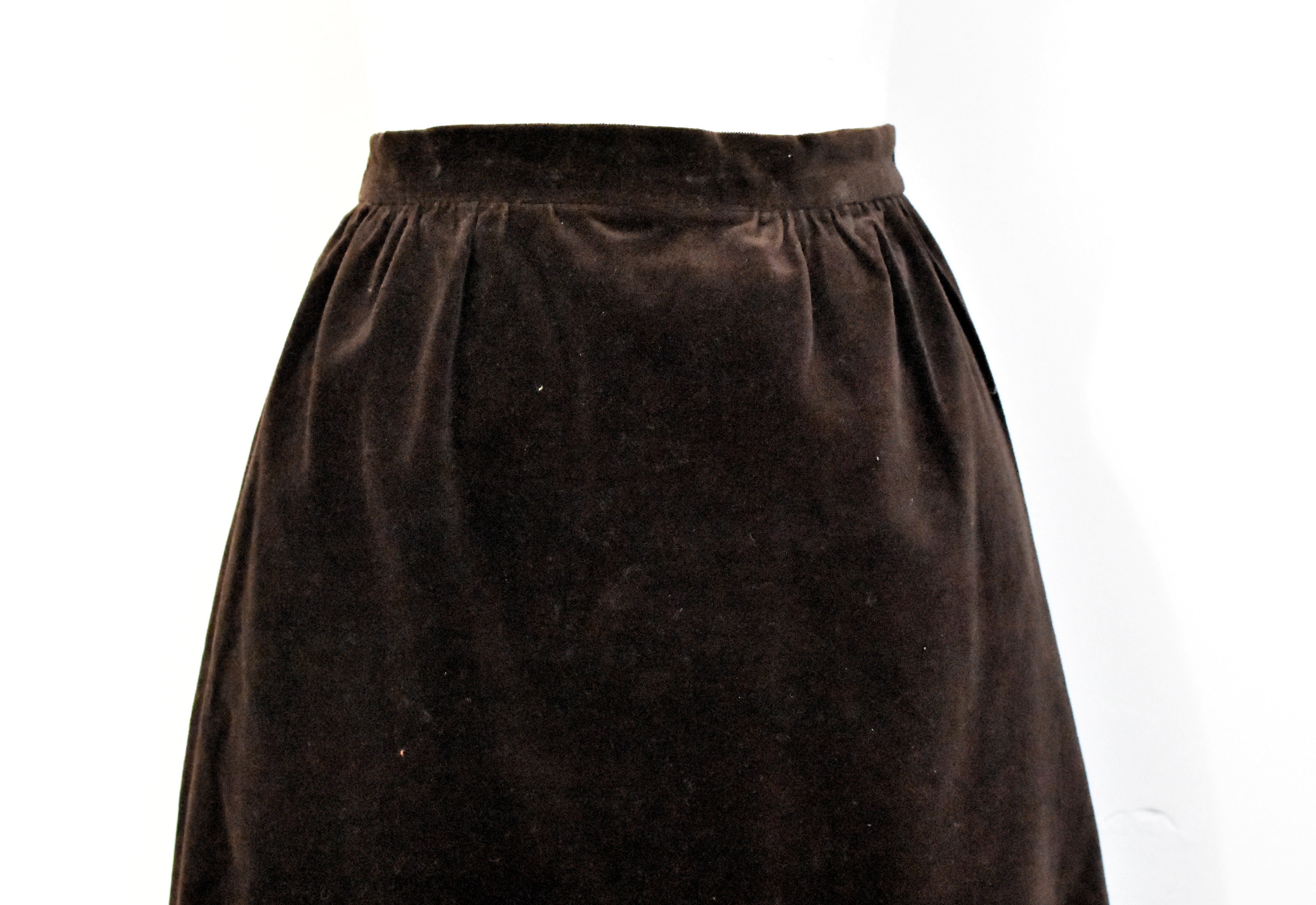 Nelly De Grab Brown Velvet Maxi Skirt - Etsy