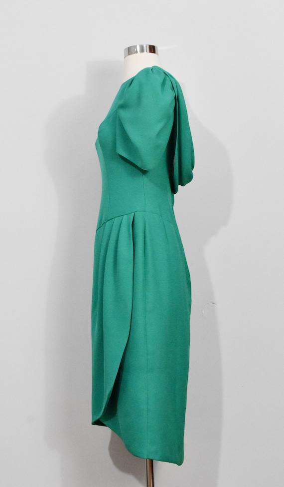 Alfred Angelo Green 80s Cocktail Dress - image 3