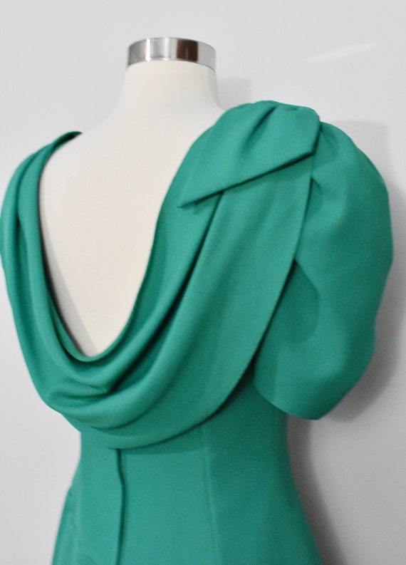 Alfred Angelo Green 80s Cocktail Dress - image 7