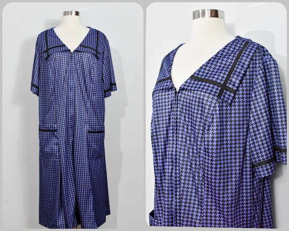 Purple Houndstooth Housedress by Yakko - image 1