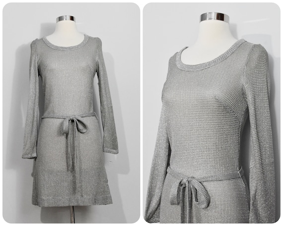 Jonathan Logan 60s/70s Metallic Knit Dress - image 1