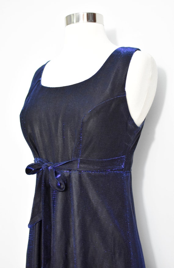 All That Jazz Black/Blue Iridescent Mini Dress - image 5