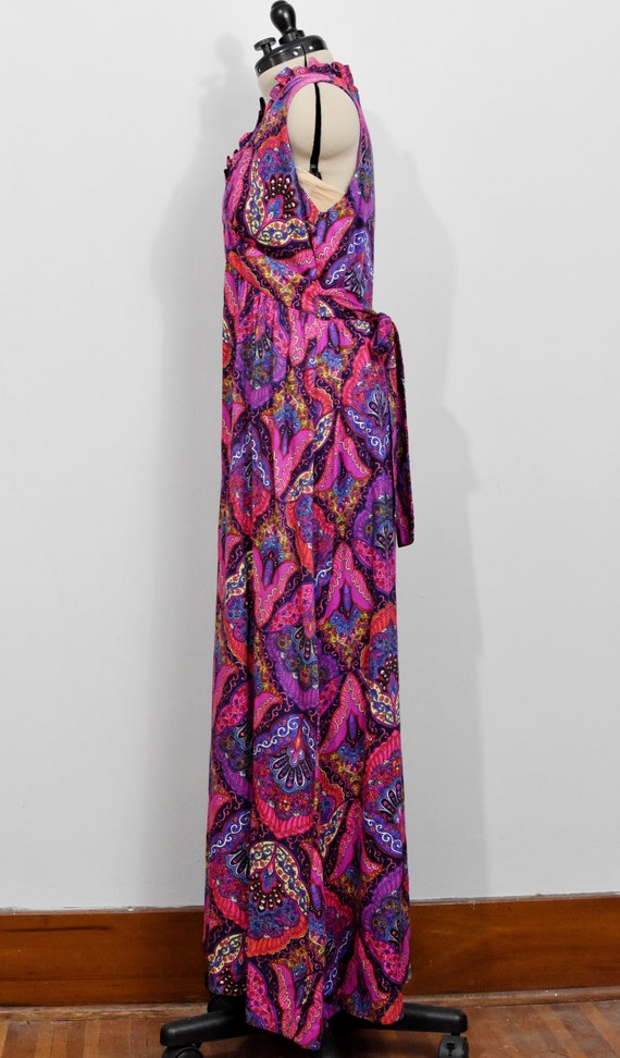 60s Psychedlic Neon Maxi Dress - image 3