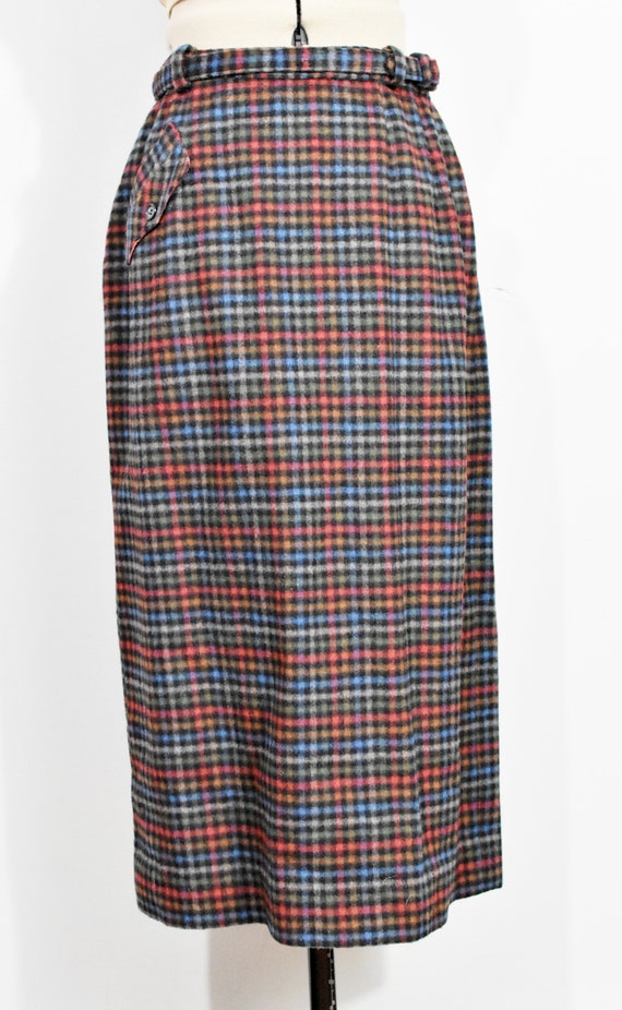 Century of Boston Rainbow Plaid Wool Skirt - image 2