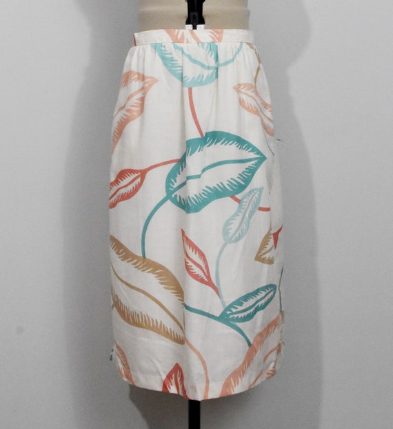 Alex Colman Sportswear Leaf Print Skirt - image 2