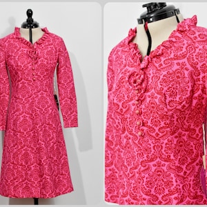 Sue Brett Pink/Red 60s NOS Dress