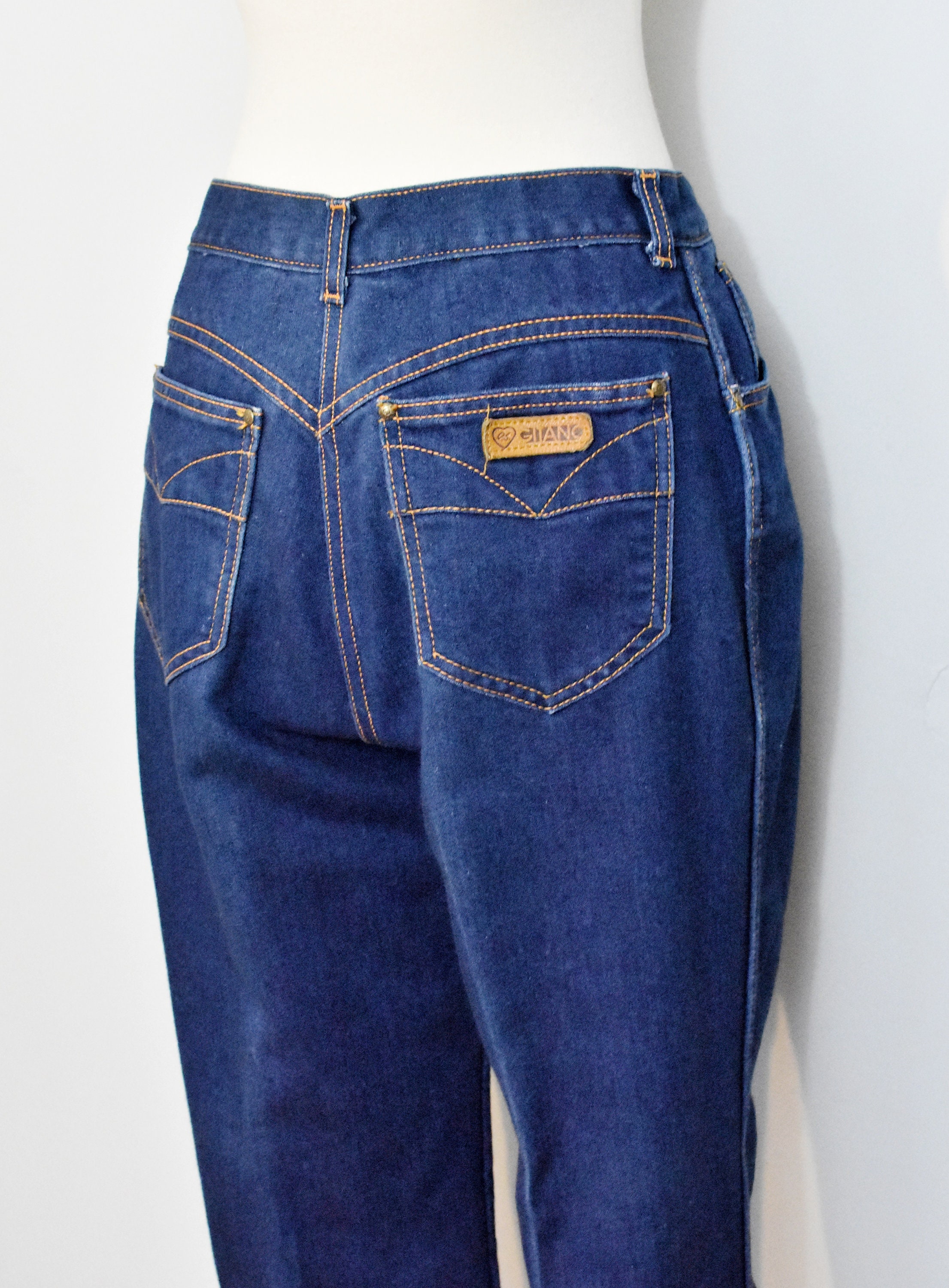 80's Dark Wash Ultra High Waisted Stretch Skinny Jeans by Alessio main image 1