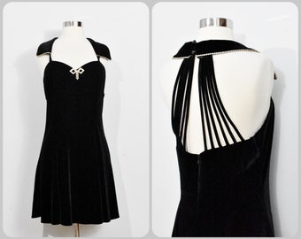 Night Studios NY Black Velvet 90s Dress