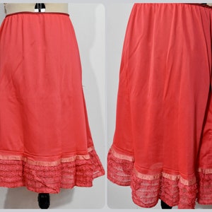 Red Half Slip with Ruffle Hem