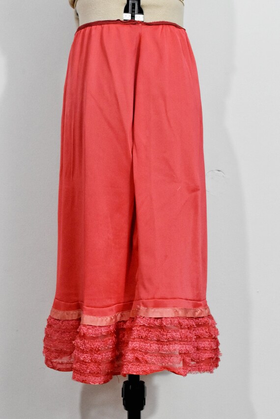 Red Half Slip with Ruffle Hem Gem