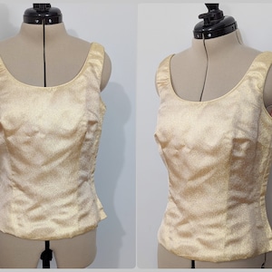Anne Fogarty 60s Metallic Gold Blouse