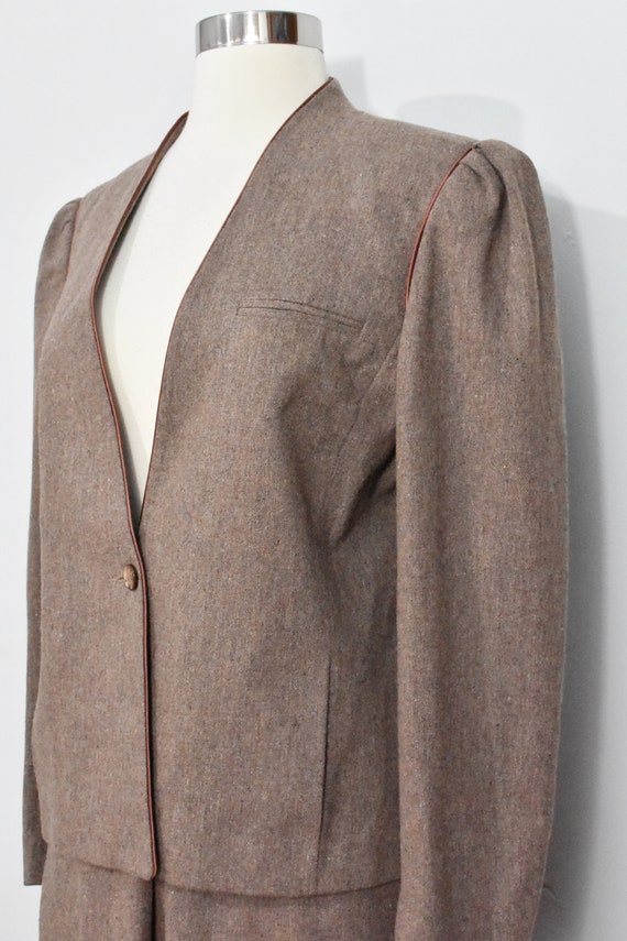 Forecaster of Boston Brown Wool 80s 2 Piece Suit - image 5