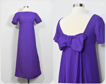 Emma Domb Purple 60s Maxi Dress