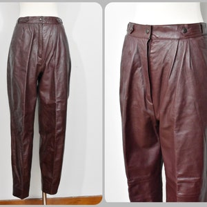 Danielle 80er Ox Blood Cropped Lederhose