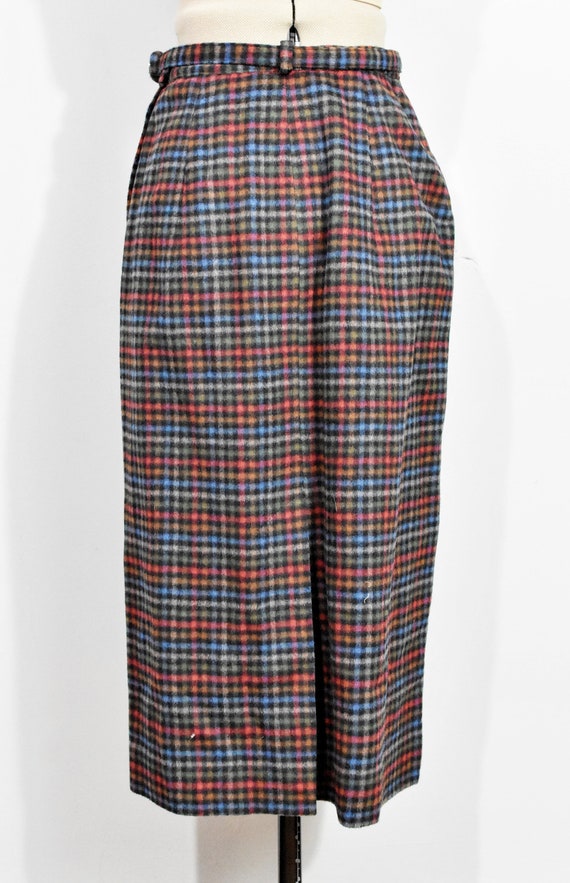 Century of Boston Rainbow Plaid Wool Skirt - image 4