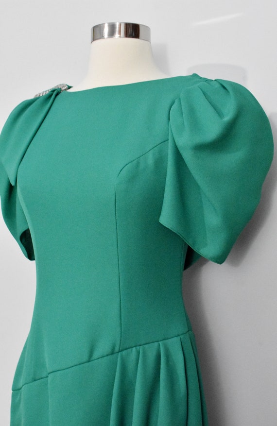 Alfred Angelo Green 80s Cocktail Dress - image 5
