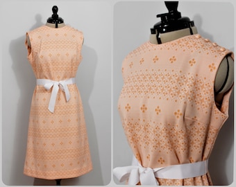 Bleeker Street by Jonathan Logan Peach 60s Shift Dress