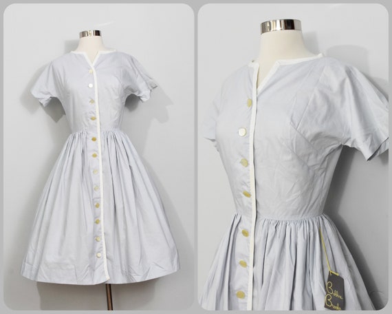 Bobbie Brooks Juniors Blue/White Shirtwaist Dress