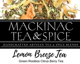 LEMON BREEZE TEA | Herbal Loose Leaf Tea | Lemon & Green Rooibos Tea