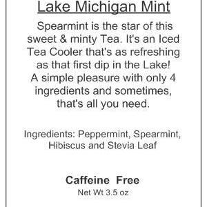LAKE MICHIGAN MINT Refreshing Mint Tea/ a light cooler image 3