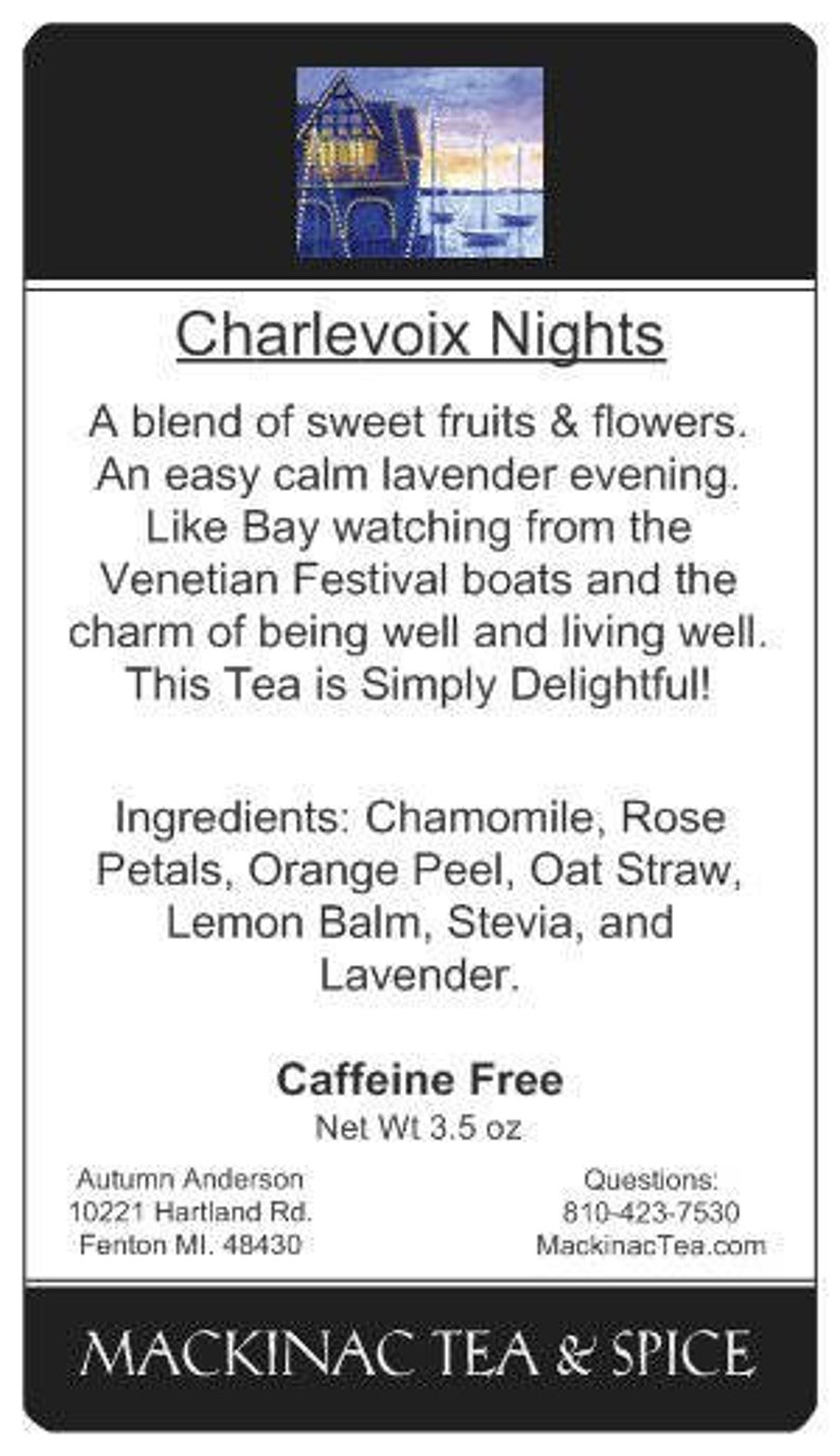 CHARLEVOIX NIGHTS Floral Lavender Tea/Enlightening Blend of fruit & flower Tea image 6