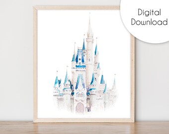 Download Watercolor Castle Etsy