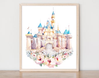Download Watercolor Castle Etsy