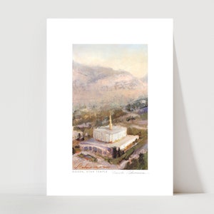 Ogden temple (original, old version), Utah LDS Temple Print