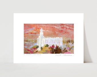 St George, Utah LDS Temple Print