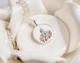 Cinderella's Castle, Magic Kingdom, Disney Jewelry, Necklace, Tie Tack, Zipper Pull or Charm Bracelet