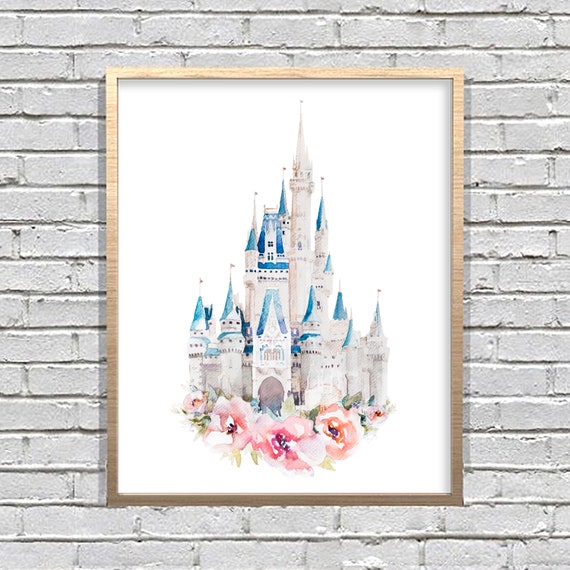 Disney Castle Watercolor Instant Digital Download Magic Etsy disney castle watercolor instant digital download magic kingdom cinderella artwork printable file
