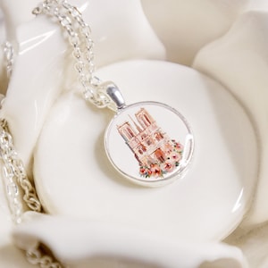 Notre Dame Cathedral Jewelry: Necklace, Tie Tack, Zipper Pull or Charm Bracelet