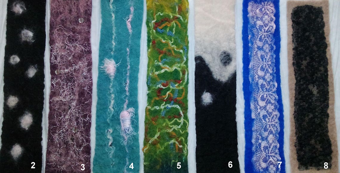 Beautiful Felted Bookmarks Hand Made Book Separator Merino Etsy