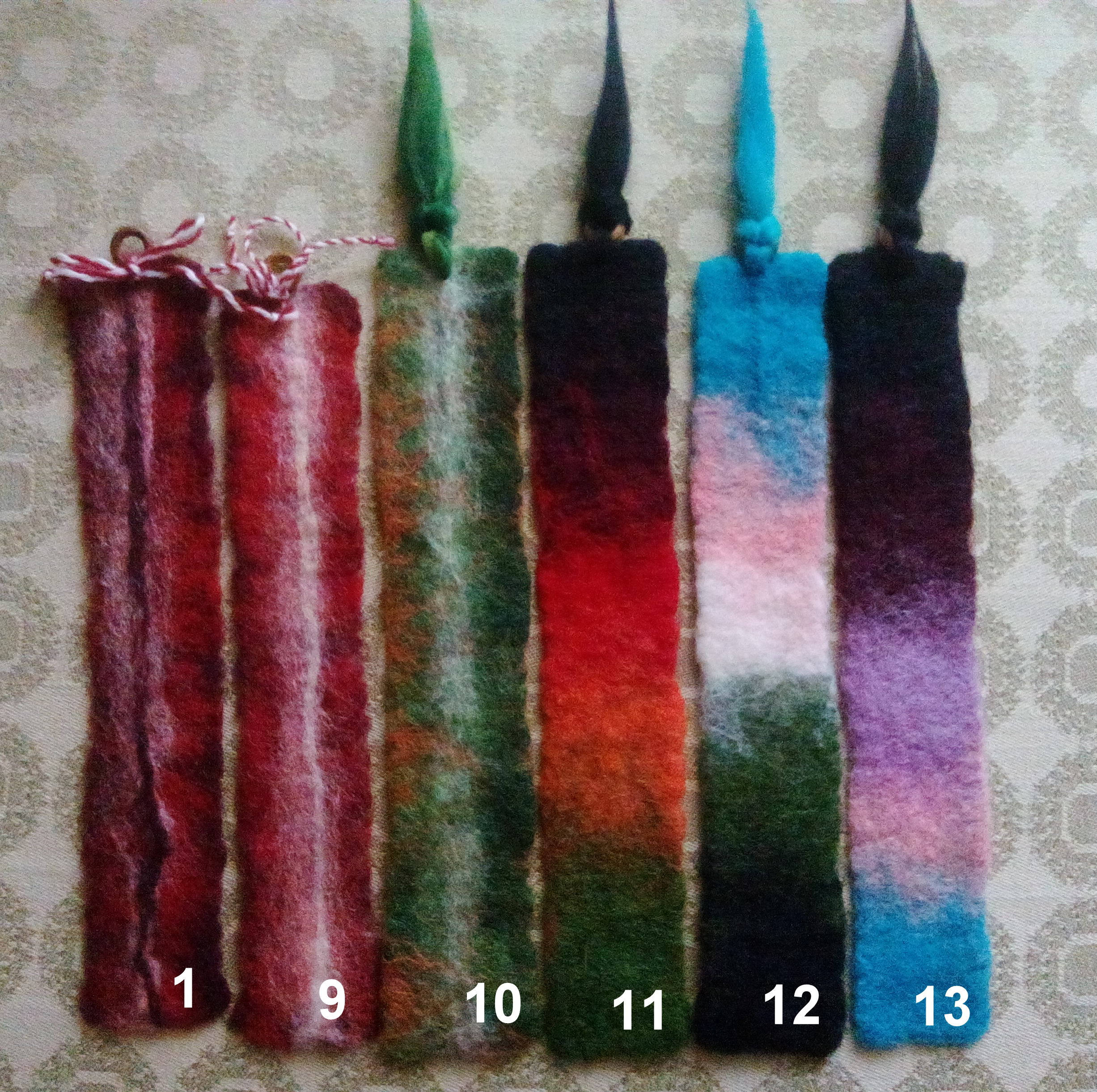Beautiful Felted Bookmarks Hand Made Book Separator Merino Etsy