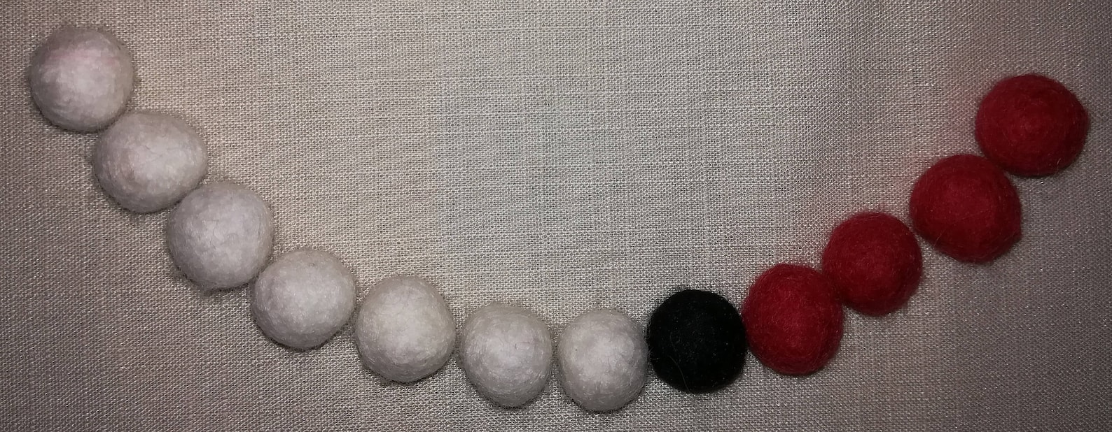 Felted Ball Necklace Colored Felt Ball Necklace Pom Pom Etsy