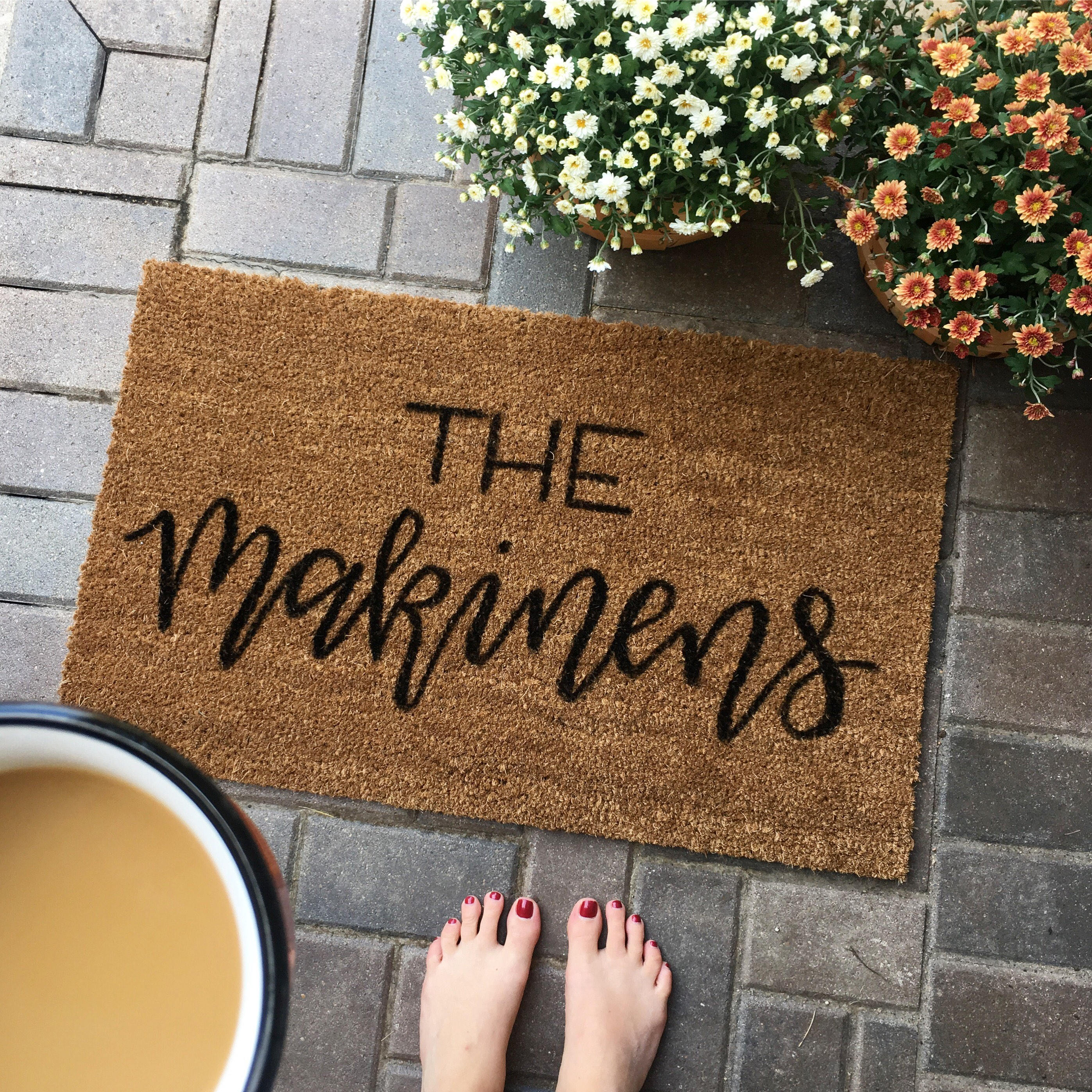 Custom doormat hand painted doormat mat cute Etsy