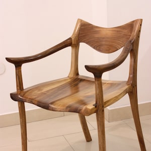 Low-back chair inspired by Sam Maloof