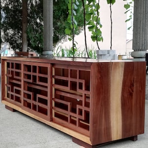Walnut media console