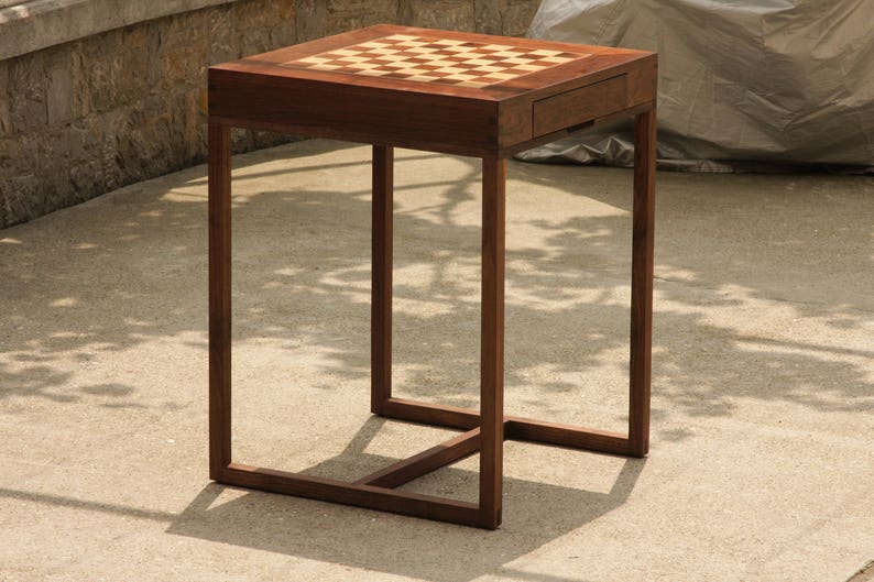 Mesa de ajedrez con cajón 2 imagen 4