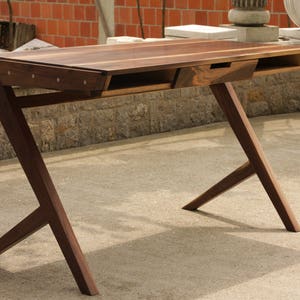 Desk with storage and a drawer