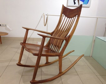 Rocking chair inspired by Sam Maloof